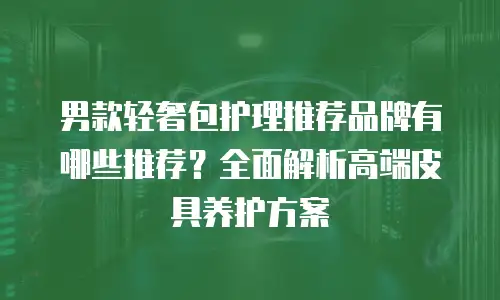 男款轻奢包护理推荐品牌有哪些推荐？全面解析高端皮具养护方案
