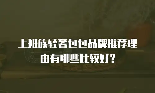 上班族轻奢包包品牌推荐理由有哪些比较好？