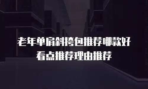 老年单肩斜挎包推荐哪款好看点推荐理由推荐