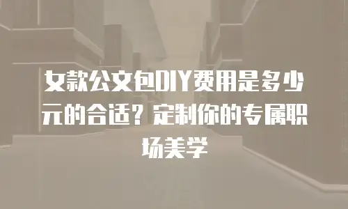 女款公文包DIY费用是多少元的合适？定制你的专属职场美学