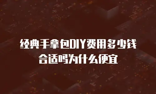 经典手拿包DIY费用多少钱合适吗为什么便宜