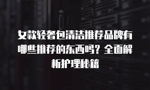 女款轻奢包清洁推荐品牌有哪些推荐的东西吗？全面解析护理秘籍