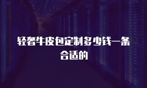 轻奢牛皮包定制多少钱一条合适的