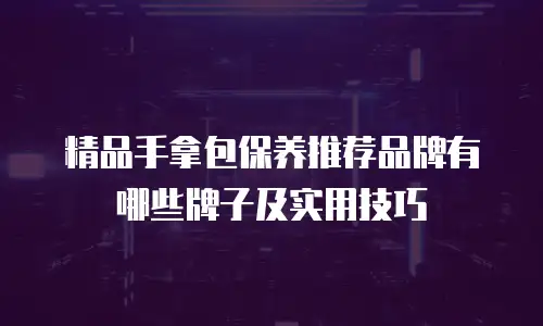 精品手拿包保养推荐品牌有哪些牌子及实用技巧
