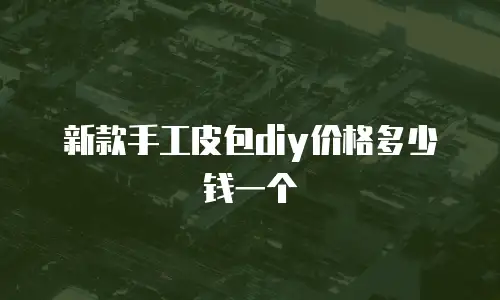 新款手工皮包diy价格多少钱一个