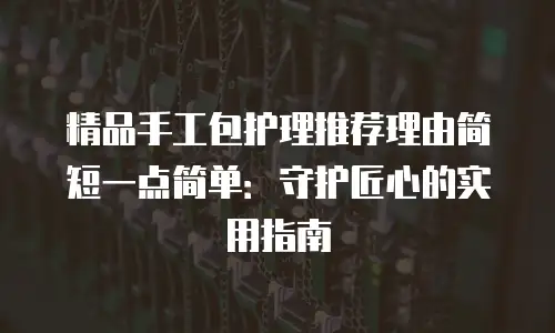 精品手工包护理推荐理由简短一点简单：守护匠心的实用指南