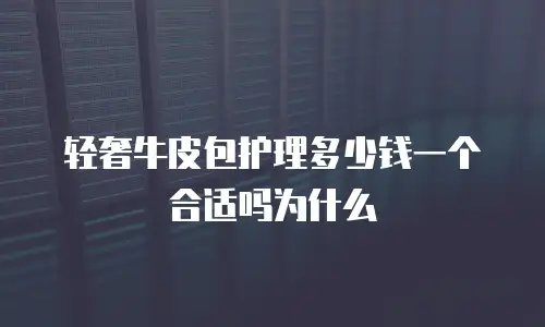 轻奢牛皮包护理多少钱一个合适吗为什么