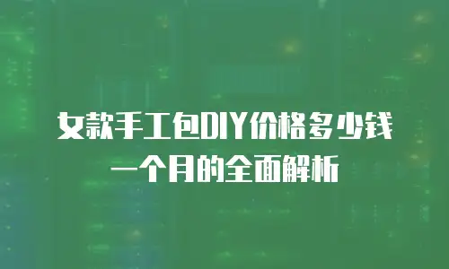 女款手工包DIY价格多少钱一个月的全面解析
