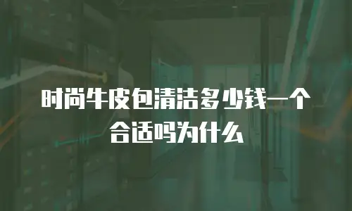时尚牛皮包清洁多少钱一个合适吗为什么
