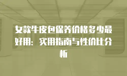 女款牛皮包保养价格多少最好用：实用指南与性价比分析