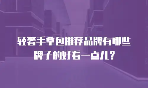 轻奢手拿包推荐品牌有哪些牌子的好看一点儿？