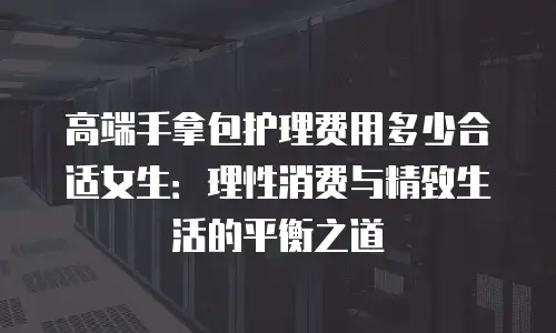 高端手拿包护理费用多少合适女生：理性消费与精致生活的平衡之道