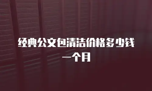 经典公文包清洁价格多少钱一个月
