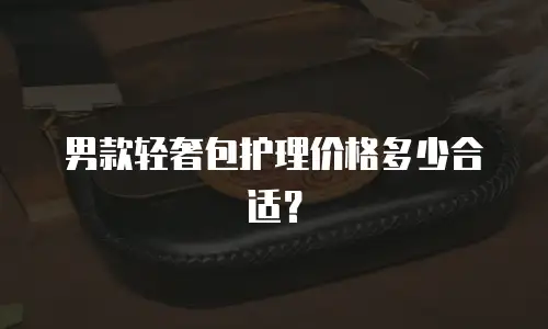 男款轻奢包护理价格多少合适？