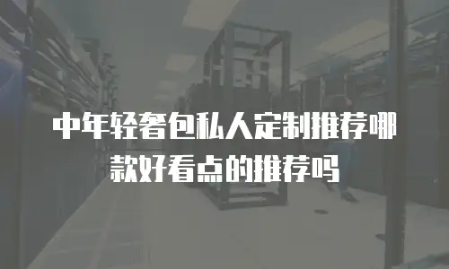 中年轻奢包私人定制推荐哪款好看点的推荐吗