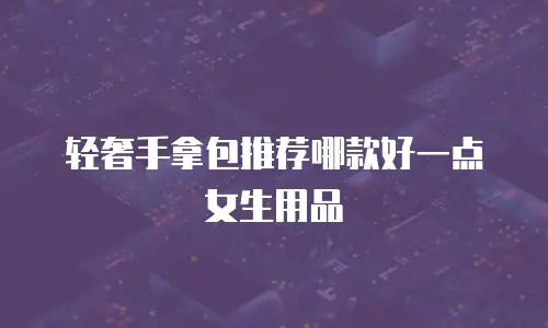 轻奢手拿包推荐哪款好一点女生用品