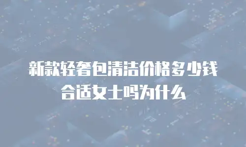 新款轻奢包清洁价格多少钱合适女士吗为什么