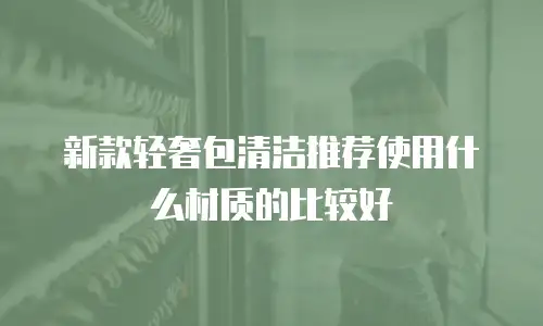 新款轻奢包清洁推荐使用什么材质的比较好