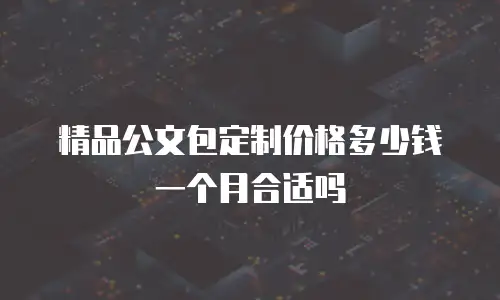 精品公文包定制价格多少钱一个月合适吗
