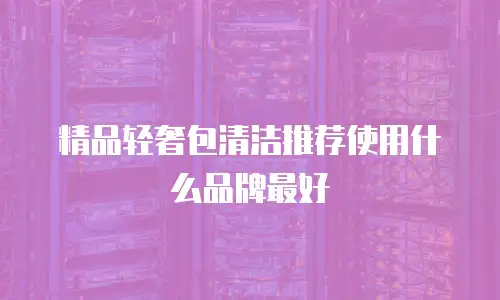 精品轻奢包清洁推荐使用什么品牌最好