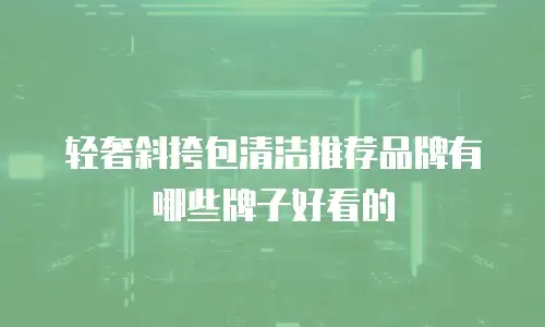 轻奢斜挎包清洁推荐品牌有哪些牌子好看的