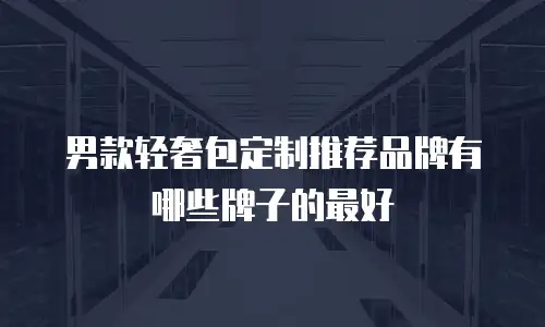 男款轻奢包定制推荐品牌有哪些牌子的最好
