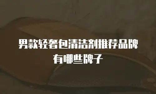 男款轻奢包清洁剂推荐品牌有哪些牌子