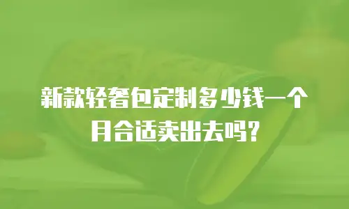 新款轻奢包定制多少钱一个月合适卖出去吗？