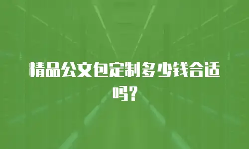 精品公文包定制多少钱合适吗？