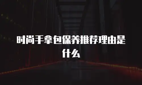 时尚手拿包保养推荐理由是什么