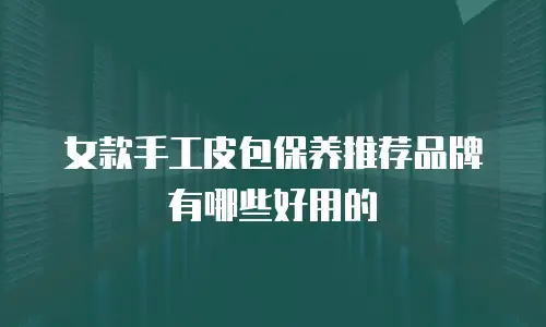 女款手工皮包保养推荐品牌有哪些好用的