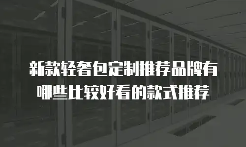 新款轻奢包定制推荐品牌有哪些比较好看的款式推荐