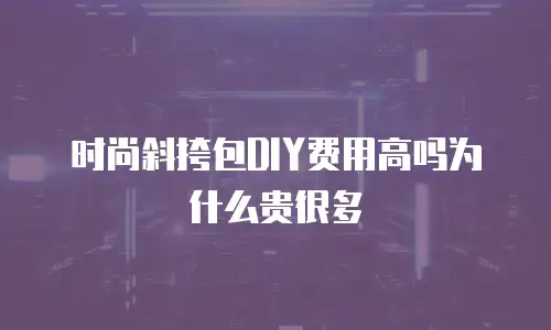 时尚斜挎包DIY费用高吗为什么贵很多