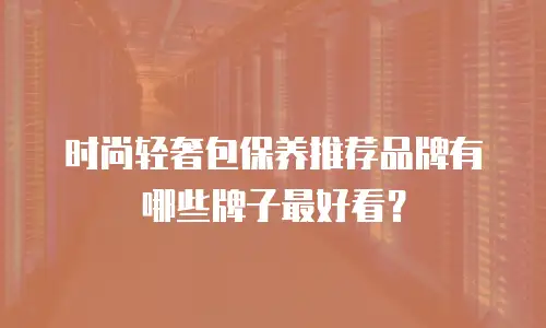 时尚轻奢包保养推荐品牌有哪些牌子最好看？