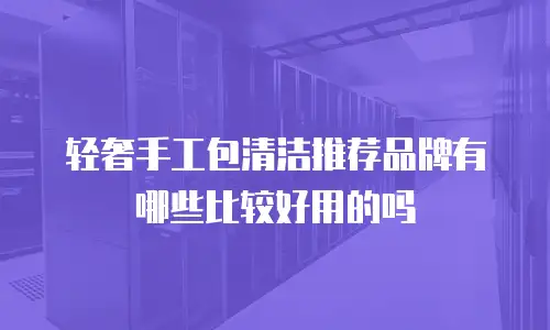 轻奢手工包清洁推荐品牌有哪些比较好用的吗