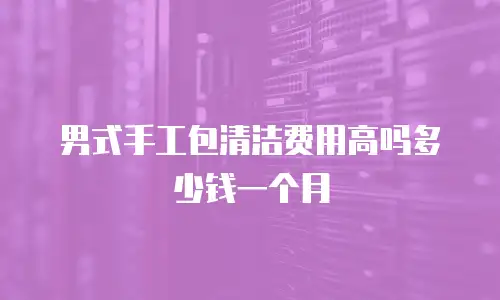 男式手工包清洁费用高吗多少钱一个月