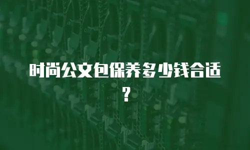 时尚公文包保养多少钱合适？