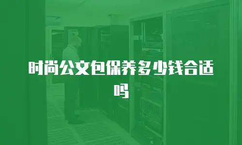时尚公文包保养多少钱合适吗