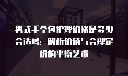 男式手拿包护理价格是多少合适吗：解析价值与合理定价的平衡艺术