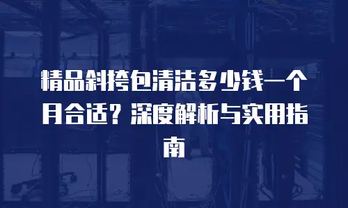 精品斜挎包清洁多少钱一个月合适？深度解析与实用指南
