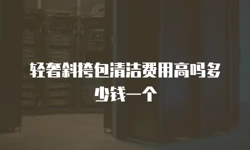 轻奢斜挎包清洁费用高吗多少钱一个