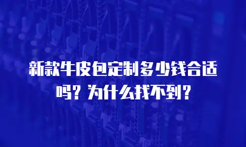 新款牛皮包定制多少钱合适吗？为什么找不到？