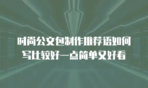 时尚公文包制作推荐语如何写比较好一点简单又好看