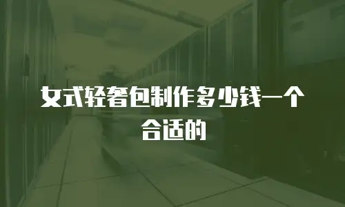 女式轻奢包制作多少钱一个合适的