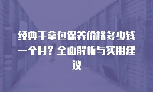 经典手拿包保养价格多少钱一个月？全面解析与实用建议