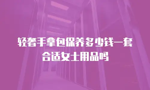 轻奢手拿包保养多少钱一套合适女士用品吗