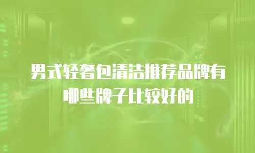 男式轻奢包清洁推荐品牌有哪些牌子比较好的