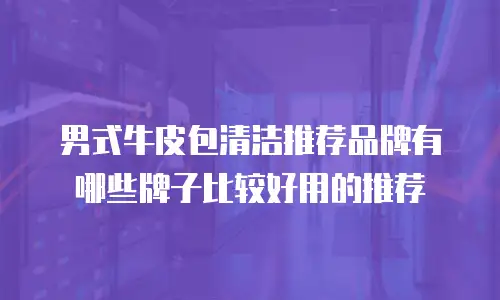 男式牛皮包清洁推荐品牌有哪些牌子比较好用的推荐