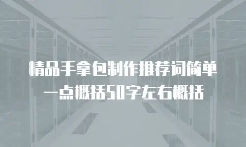 精品手拿包制作推荐词简单一点概括50字左右概括