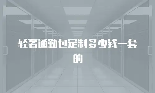 轻奢通勤包定制多少钱一套的